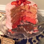 Ombre Real Strawberry & Champagne Cake