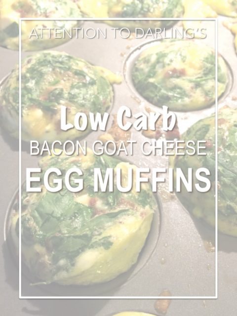 Easy, Low Carb Bacon & Goat Cheese Egg “Muffins”