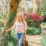 Blush & White Striped Cabana Top